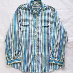 Southern Lady Women's Striped Button Down Blouse Size 3X NEW without tags